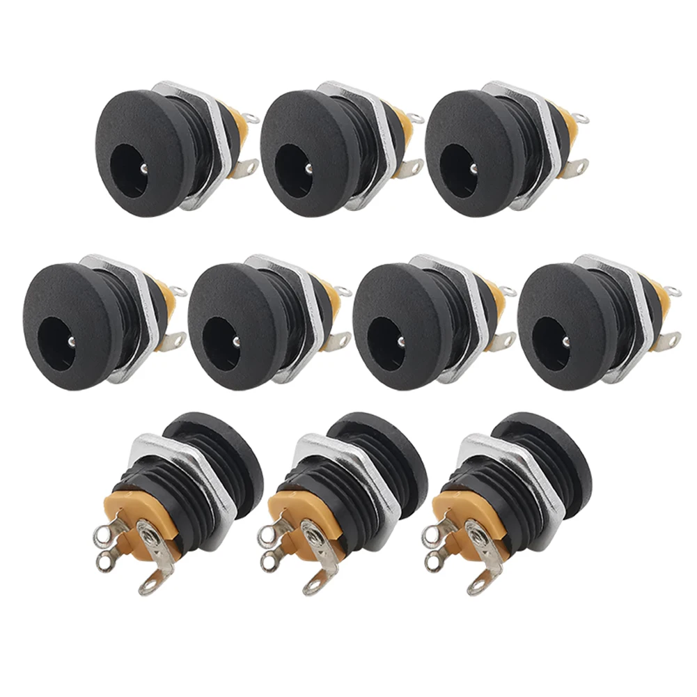 

DC Plug Socket Connectors Pin Diameter 2.1mm Plastic+Metal Rated Current 0.5A Socket Type DC-022 Outside Diameter 5.5mm