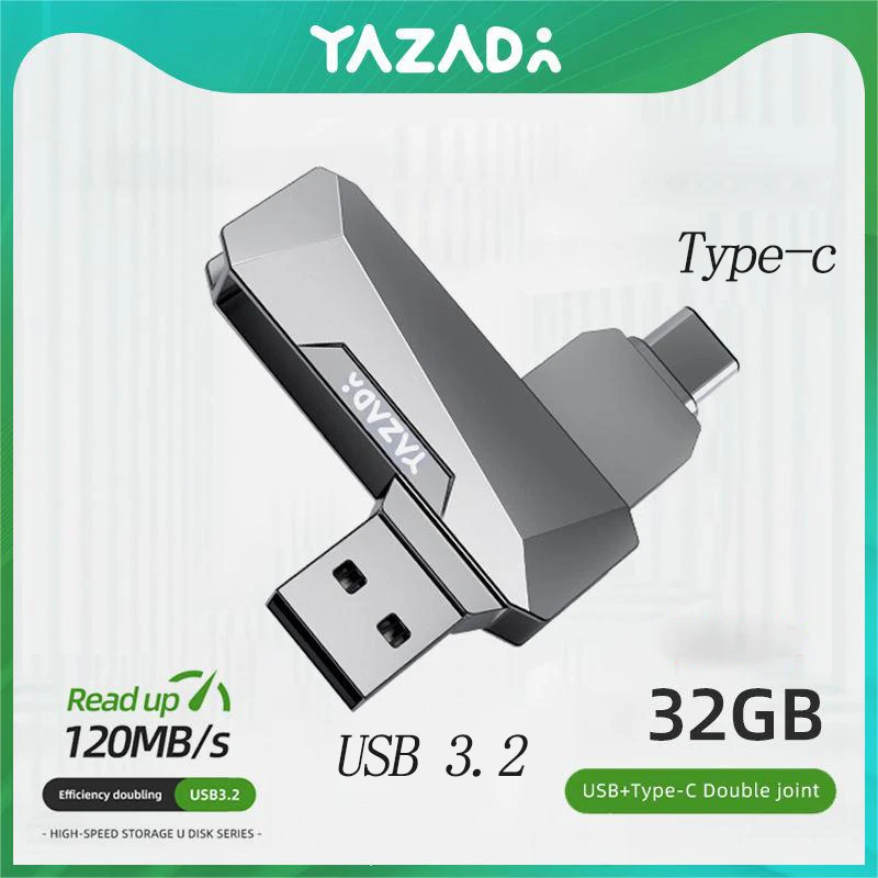 

USB Flash Drives 32GB Thumb PenDrive Tiny U Disk 3.2 Gen 1 Type-c High-speed Memory Stick for Desktops Laptops Smartphone Photo