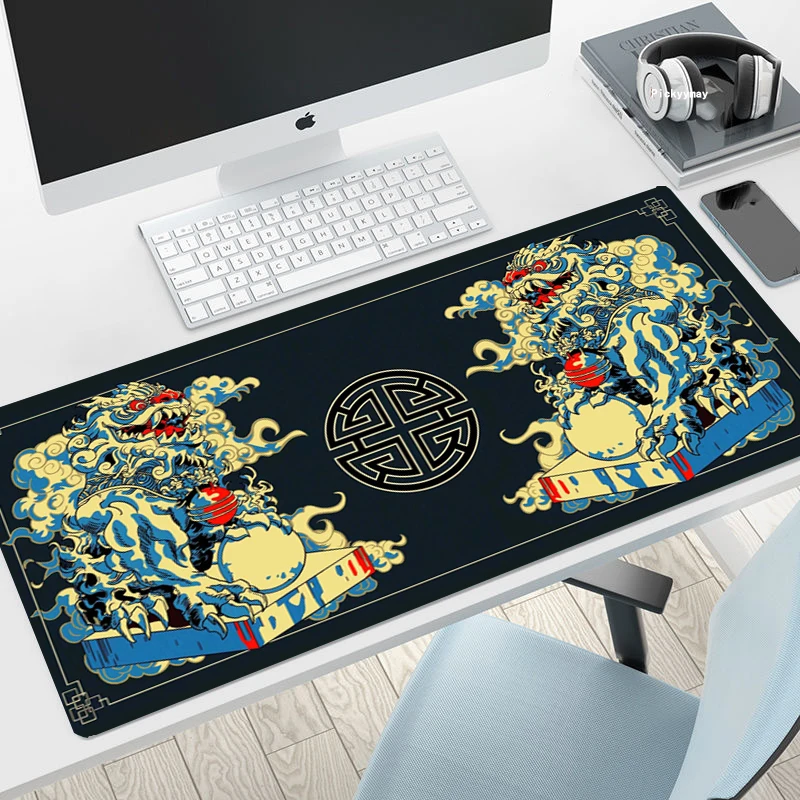 Japanese Element Style ouse Pad 900X400MM Desk Pad Mouse Notbook Computer Padmouse Office Mousepad Rubber Keyboard Mousemats