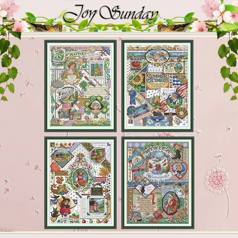 �y�Z�[�����z�I���R���N�V�����p�^�[�� �J�E���g�N���X�X�e�b�`�Z�b�g DIY 11CT 14CT 16CT HD �X�^���v���� DMC �N���X�X�e�b�`�L�b�g �h�J�j�d��