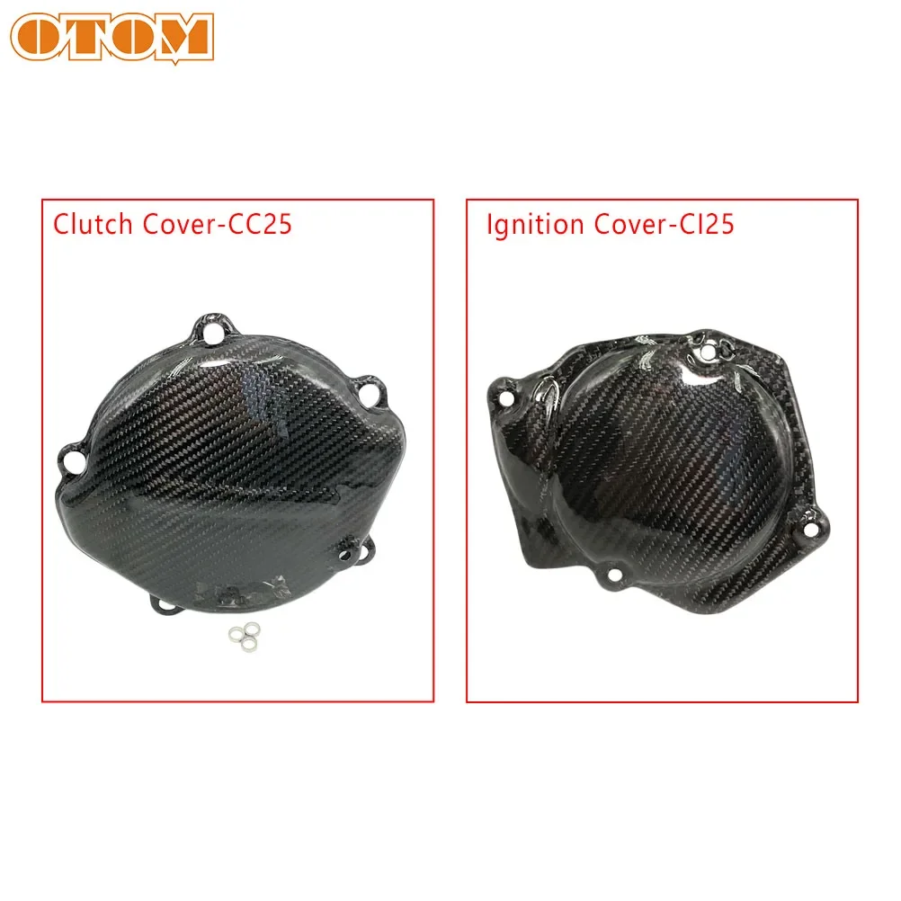 

Motorcycle Clutch Ignition Cover Carbon Fiber Engine Protector Guard For HONDA CR125 2000-2007 Off-road Motocross Pit Dirt Bikes