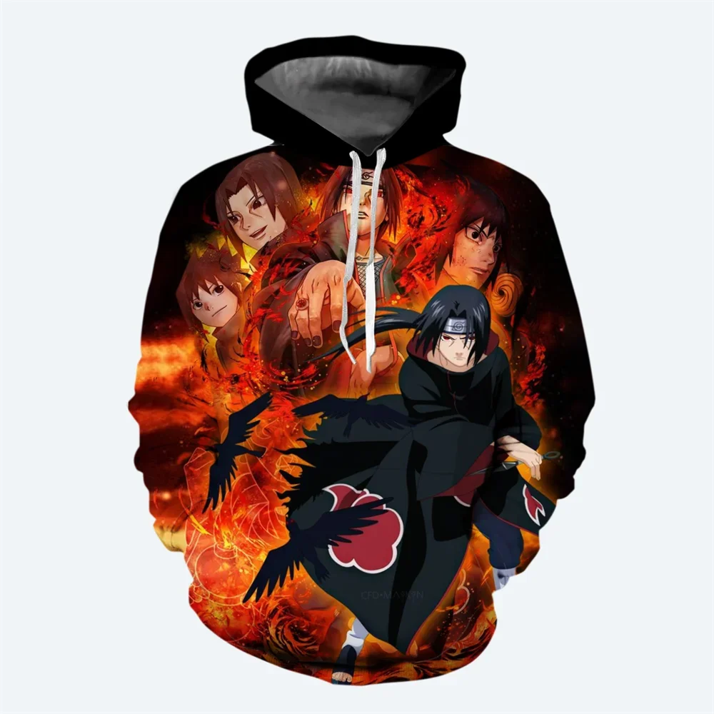 Uchiha Itachi Boys Girls Hoodies Oversized Men's Hoodies 3D Printing New Pullovers Naruto Men's Hoodies MINISO Men's Clothing