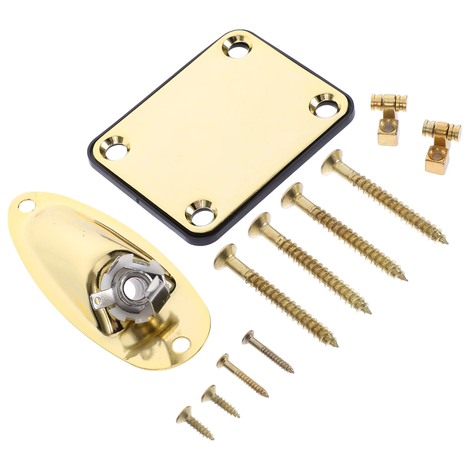 

1Set Electric Guitar Jack Plate Durable Sturdy Replacement Part Easy Installation Suitable for Most Electric Guitars Bass
