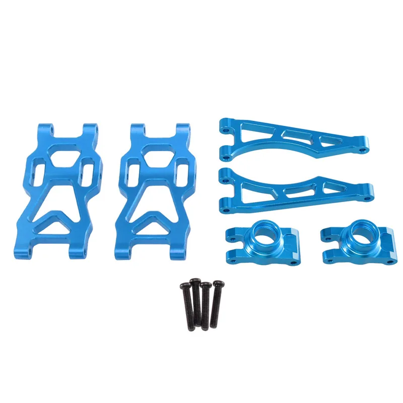 Coche teledirigido SCY1/16 JJRC actualizado con accesorios de metal, que incluye copas de rueda de eje trasero de metal de brazo superior e inferior