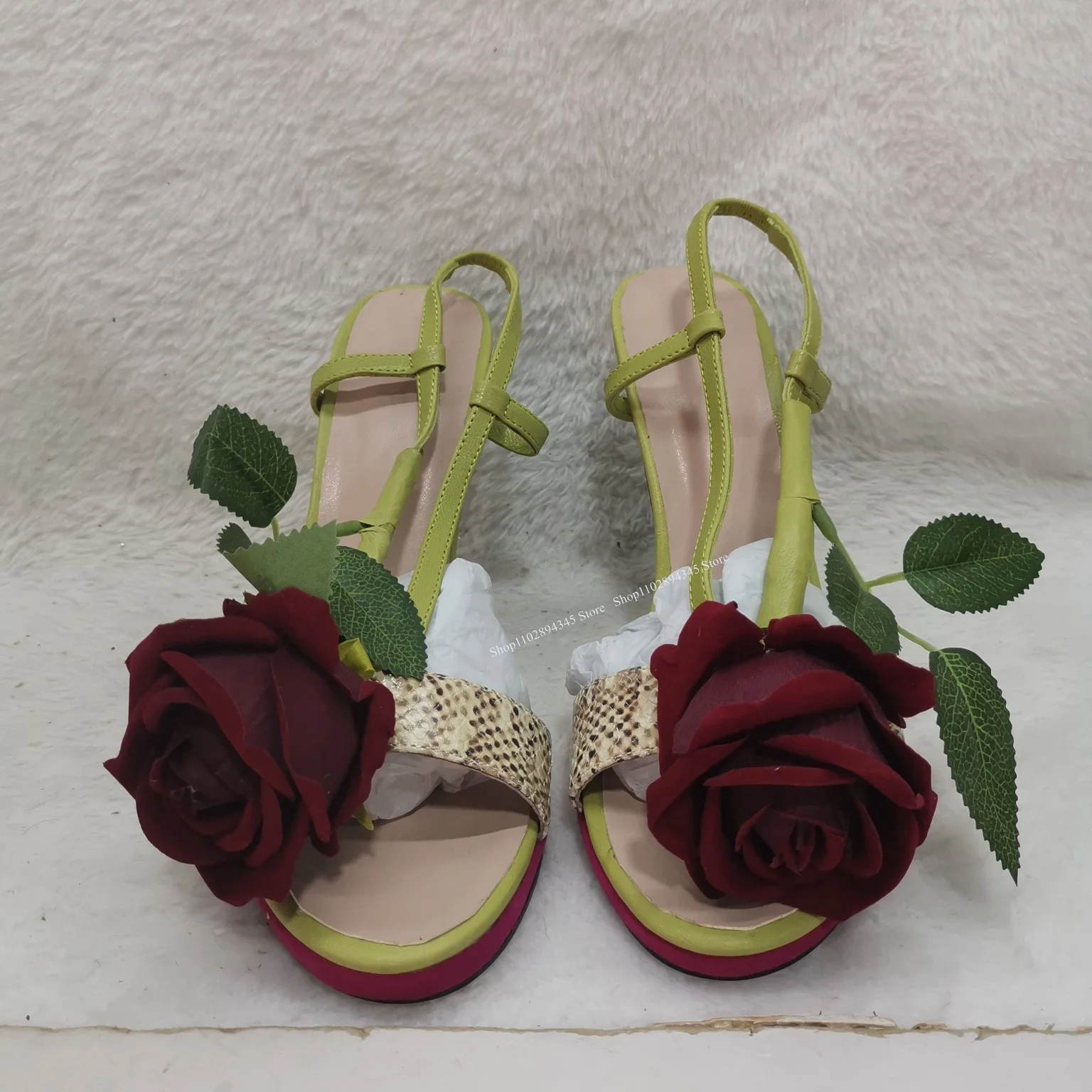 

Solid Flower Cut Out Sandals Thin High Heel Peep Toe Fashionable Sexy Cool 2025 Summer Big Size Woman Shoes Zapatillas Mujer