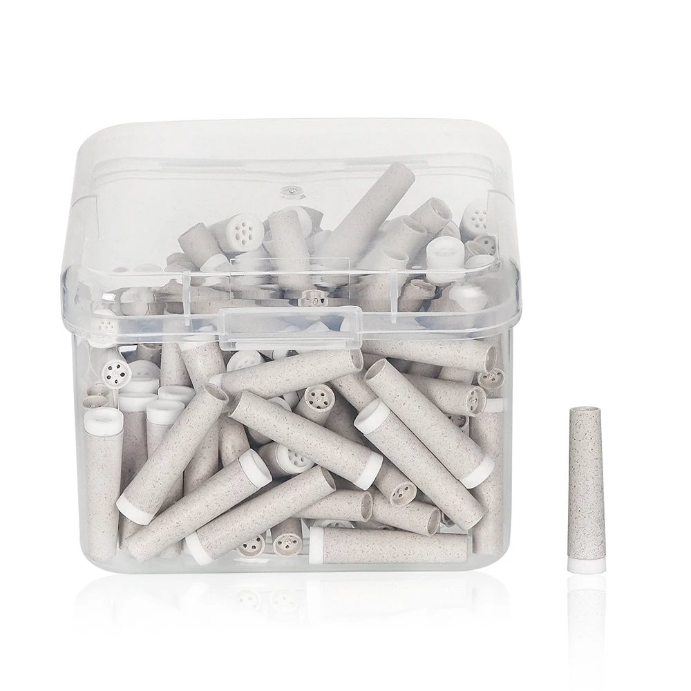 10/150 Packs Smoke Filter Tips Degradable Plastic Caps Cone Shaped 5~7MM Carbon Filter Tips image 3