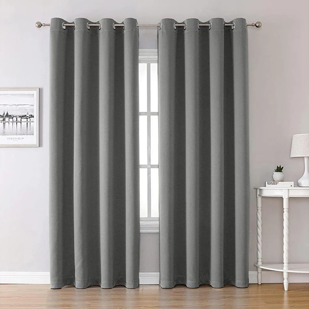 ستائر حرارية معتمة مع بطانة داخلية، ستائر لتقليل الضوضاء لنافذة شرفة غرفة النوم، ظلال خصوصية سميكة