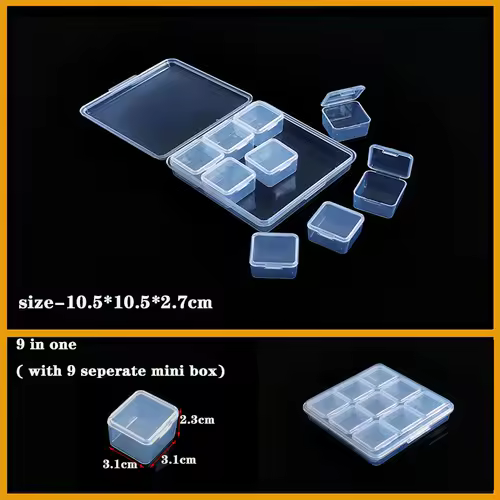 Transparent Plastic box Screw Compartment Box Jewelry Earring Display Case Container Clear Terminal Organizer Tool Storage boxes - Image 9