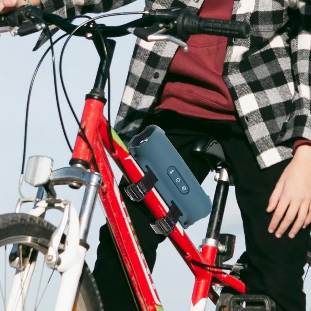 حافظة مكبر صوت سهلة التركيب مقاومة للماء من السيليكون لهاتف Jbl Flip 7 مع تثبيت عمود عربة الجولف متوافق مع البلوتوث