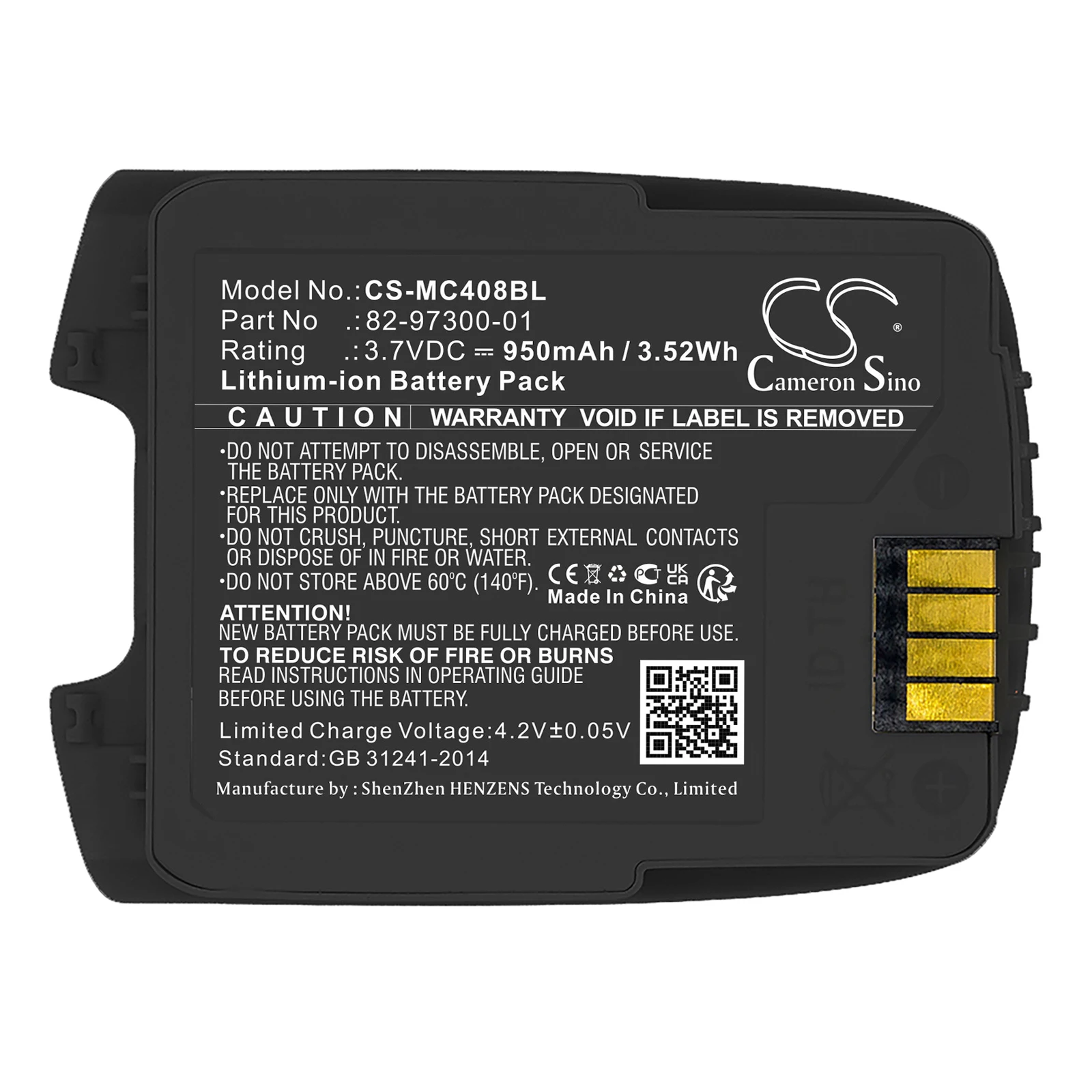 

Li-ion Barcode Scanner Battery for Motorola,3.7v,950mAh,CS4070 CS4070-SR,BTRY-CS40EAB00-04 82-97300-01