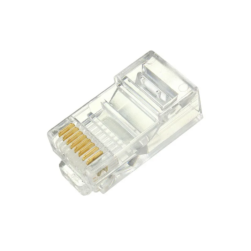 50PCS/lot RJ45 RJ-45 CAT5 cat5e Modular Cable Head Plug Ethernet Gold Plated Network Connector Best Promotion