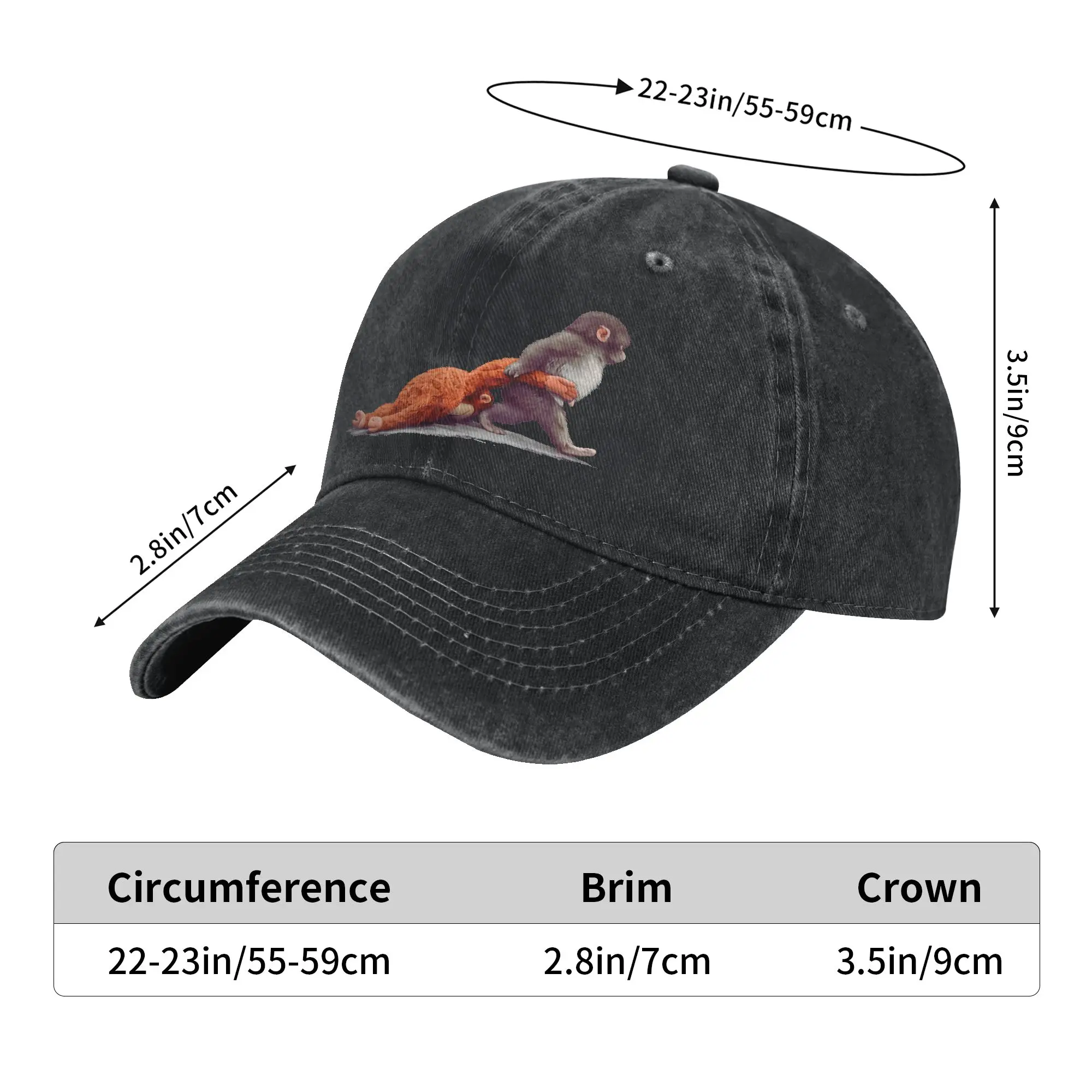Monkey Punch Baby Graphic Little Punch Big Love Casual Baseball Cap Trucker Hat Summer Hot Sale Female Male Snapback Cap