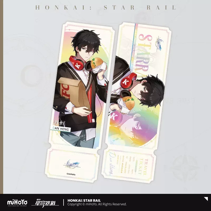 Sunsyea Official Honkai Star Rail Merch From miHoYo Dan Heng Brooch Colored Board Hairband Tickets Figure Clip Anime Collection