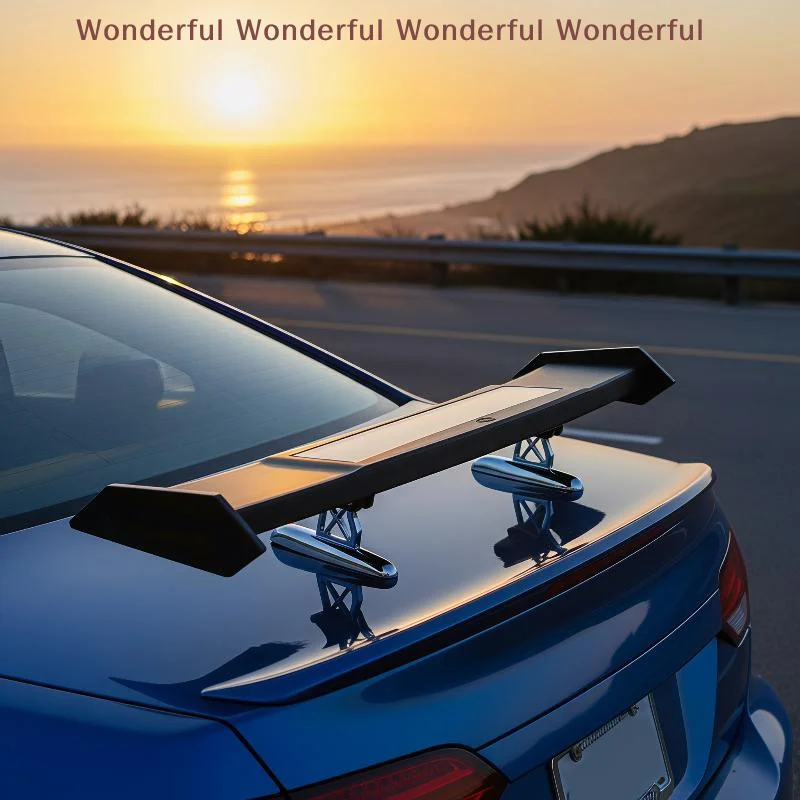 Mini Car Rear Spoiler Solar Powered Warning Light Adhesive Anti Collision Universal Fit for Hatchback Truck Driving Safety