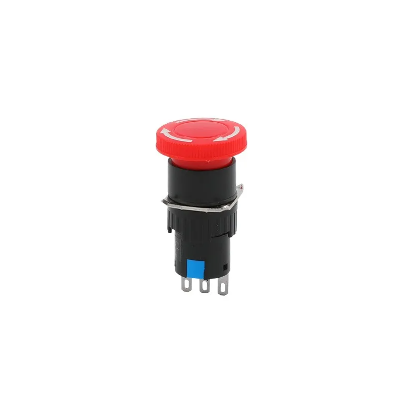 Emergency Stop Button Switch 16MM New Energy Charging Pile Switch, Mushroom Head Knob Emergency Stop Switch