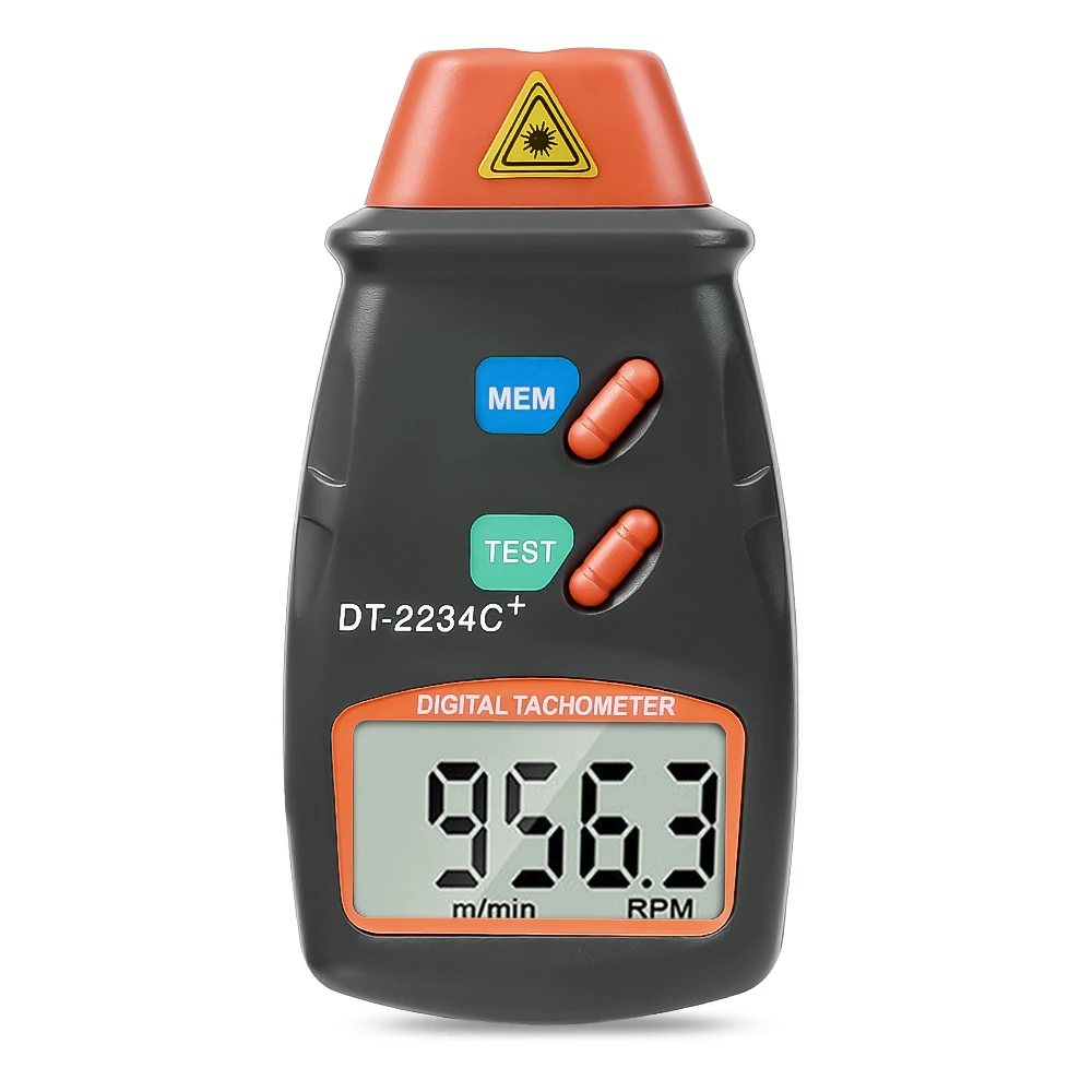 Kebidumei Dt2234C + Digital Laser Tachometer Rpm Meter Non-Contact 2.5Rpm-99999Rpm Lcd Display Speed Meter Dt2234C Tester Speed