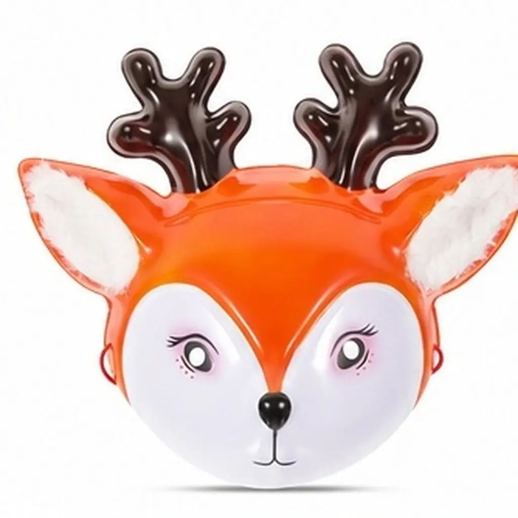 Halloween Deer Mask Cute Animal Head Design One Size Fits Most Party Cosplay Carnival Masquerade Accessory Decoration Mask Prop