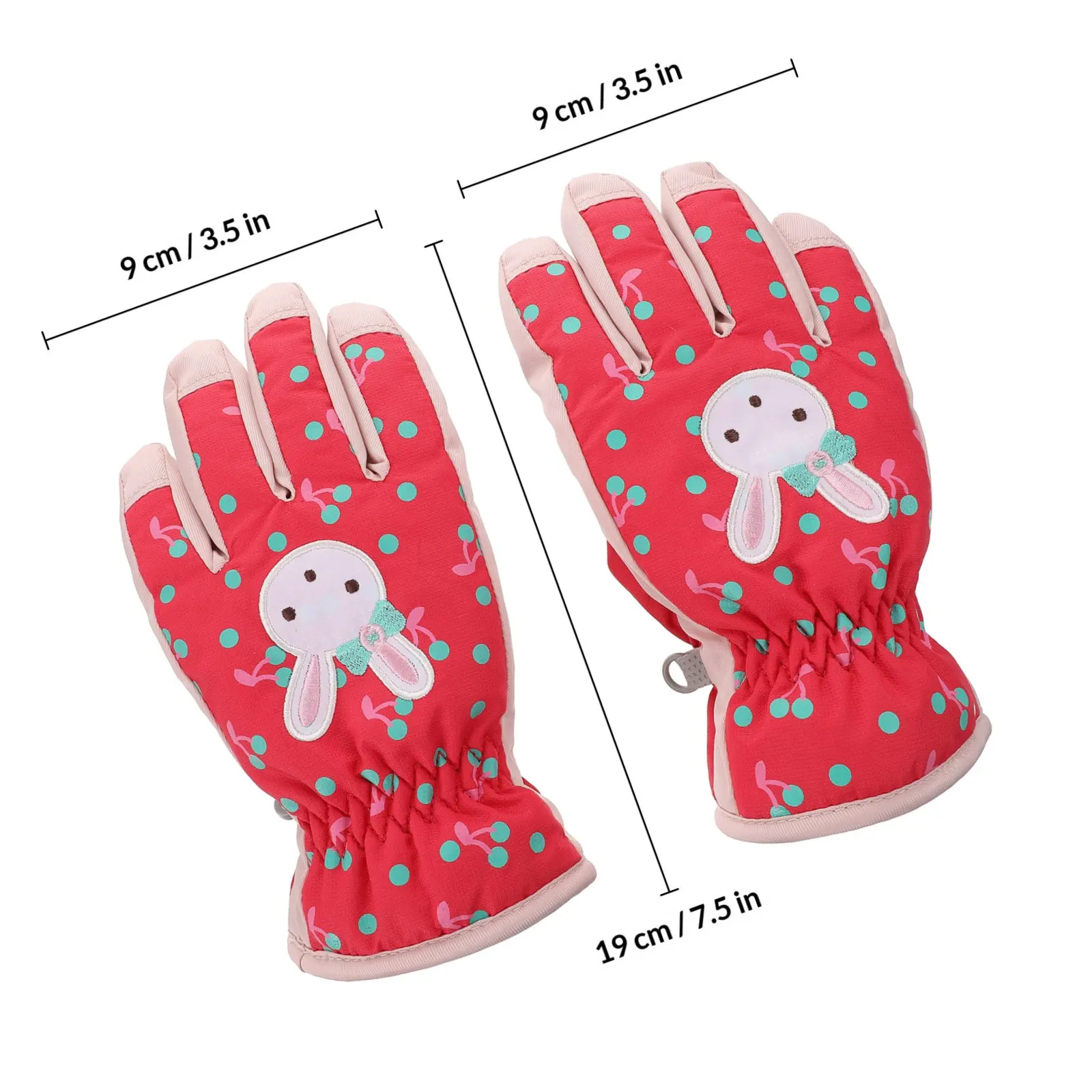 1Pair Children Ski Gloves Waterproof Windproof Thermal Insulated Soft Comfortable Fit for Cold Weather Outdoor Activities Snow