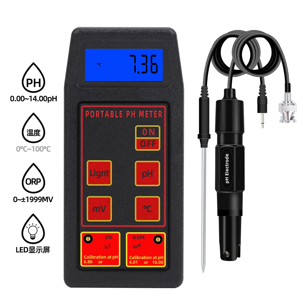 

High Accuracy PH Temp Meter Portable MV Tester Sensor Aquarium Swimming Pool Monitor Water Quality Tester Water Pen PH-8424