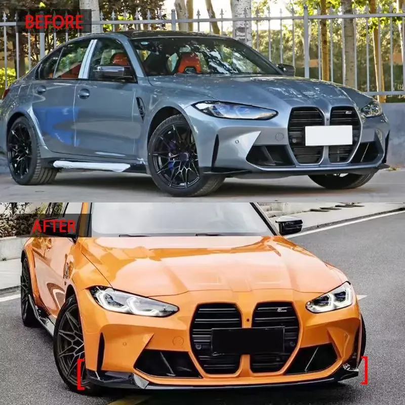 Car Front Lip Bumper Spoiler Splitter Body Kit for BMW G80 M3 G82 G83 M4 2021-2024 Front Lip Chin Protector Cover Accessories