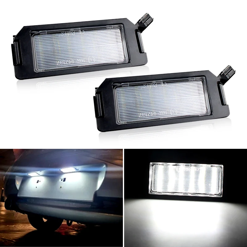 2 uds LED número de coche lámpara de retroiluminación luces de matrícula bombilla Canbus para Hyundai Veloster Terracan Coupe para Kia Rio Picanto Soul