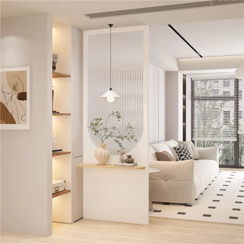 Living room dining room glass partition washbasin entry blocking solid wood porch screen
