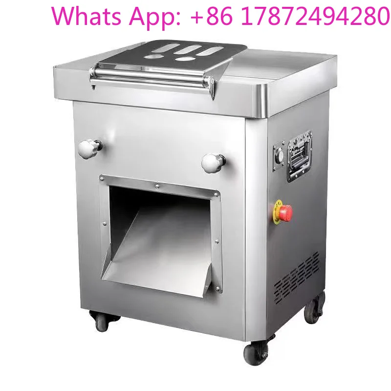 Meat Slicer Commercial Multi-Function High-Power Stainless Steel Vertical Electric Meat Slicer, Dicing Machine 220V(Customized)