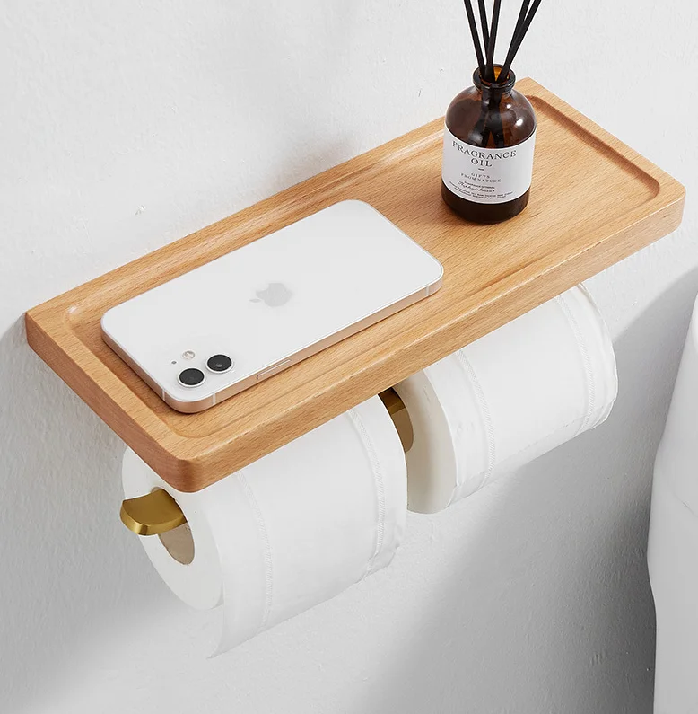 

Log toilet roll box Facial tissue holder toilet roll paper solid wood stand face towel pull paper towel roll paper holder