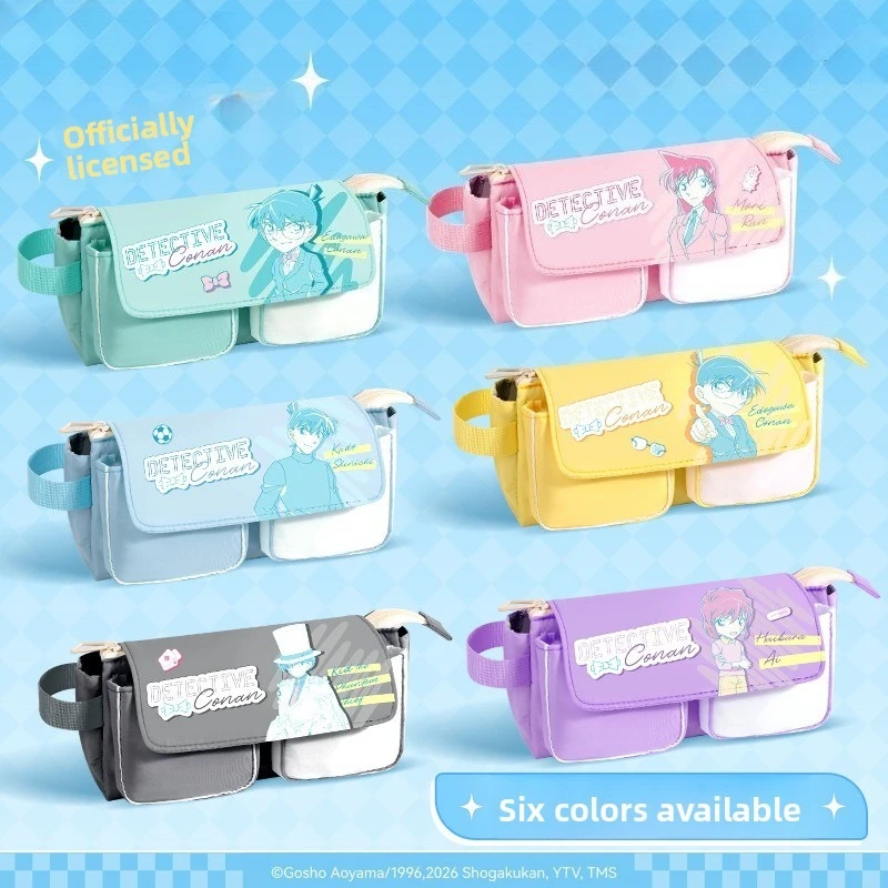 

Новая мультяшная анимационная сумка-пенал «Детектив Конан» большой вместимости для студентов, стильный подарок