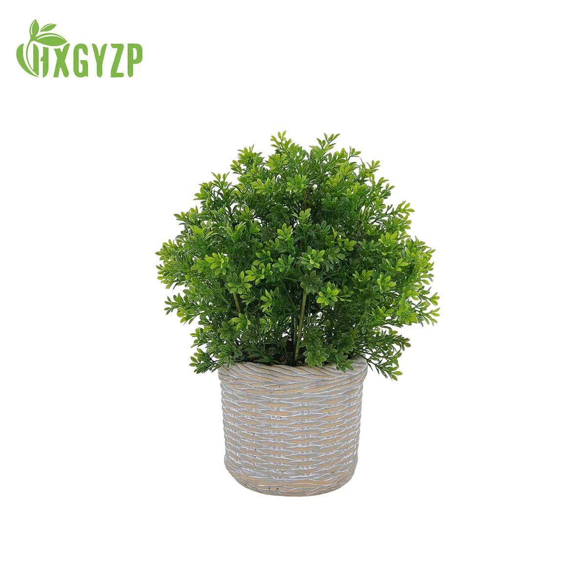 HXGYZP Artificial Plants Potted Milan Leaves Dusty Miller Plant With Flowerpot Faux Green Plants Decoration For Home Indoor