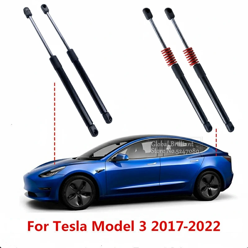 2X Front/Rear Car Trunk Engine Tail Gate Tailgate Boot Gas Spring Shock Lift Struts Support For Tesla Model 3 2017 2018 2019