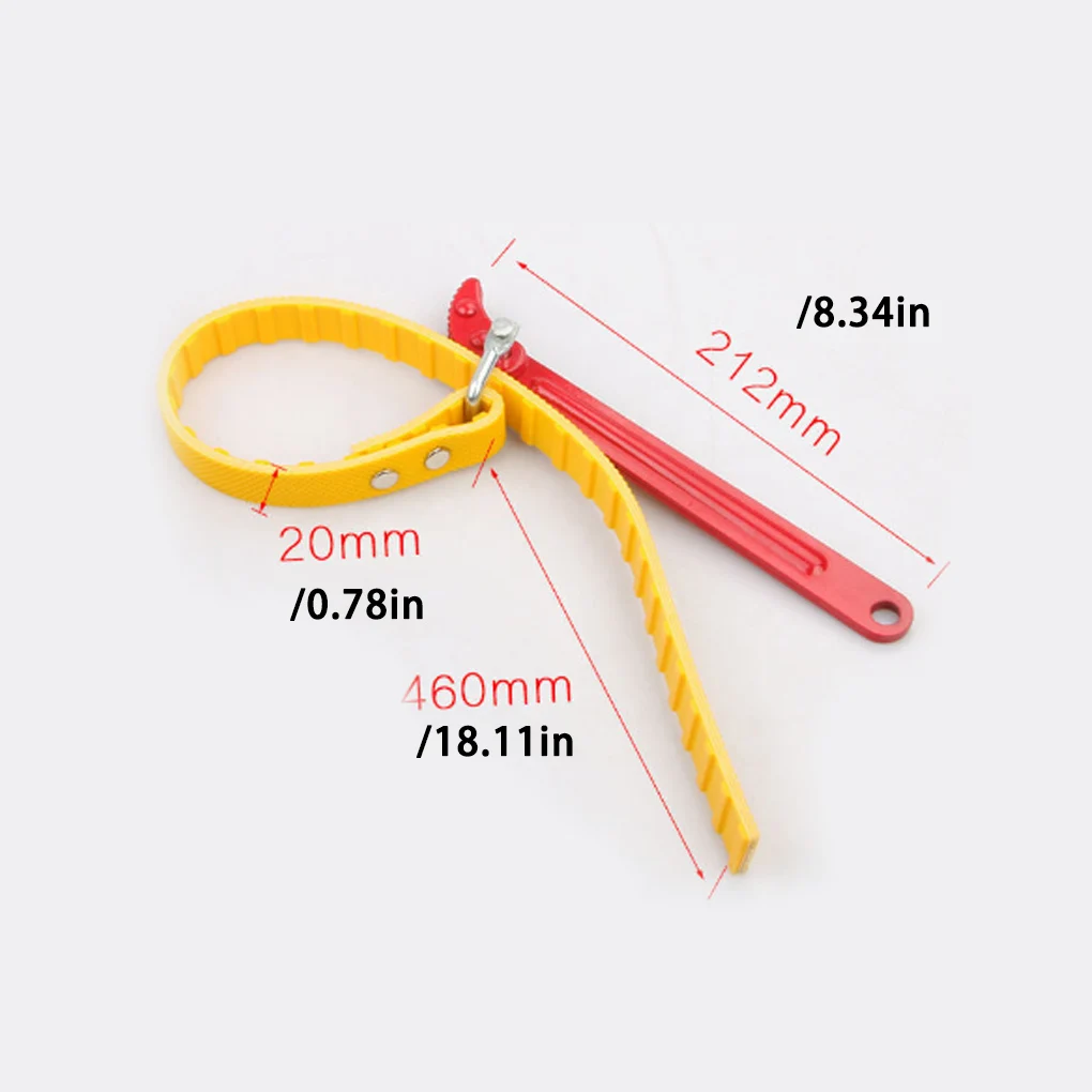 8 Inch Belt Wrench Oil Filter Puller Strap Multi-Purpose Anti-slide Chain Jar Lids Cartridge Disassembly Tool Plumbing Tools