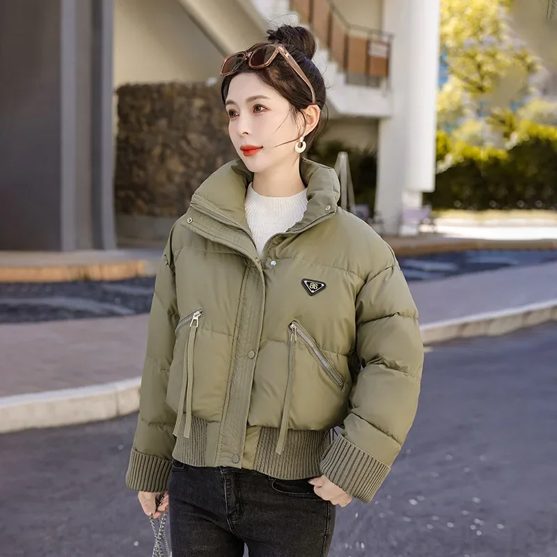 Frauen Jacke neue Herbst Winter Parkas weibliche Daunen Baumwoll mantel Femme lässig kurze warme Basic Oberbekleidung Damen Tops Mantel