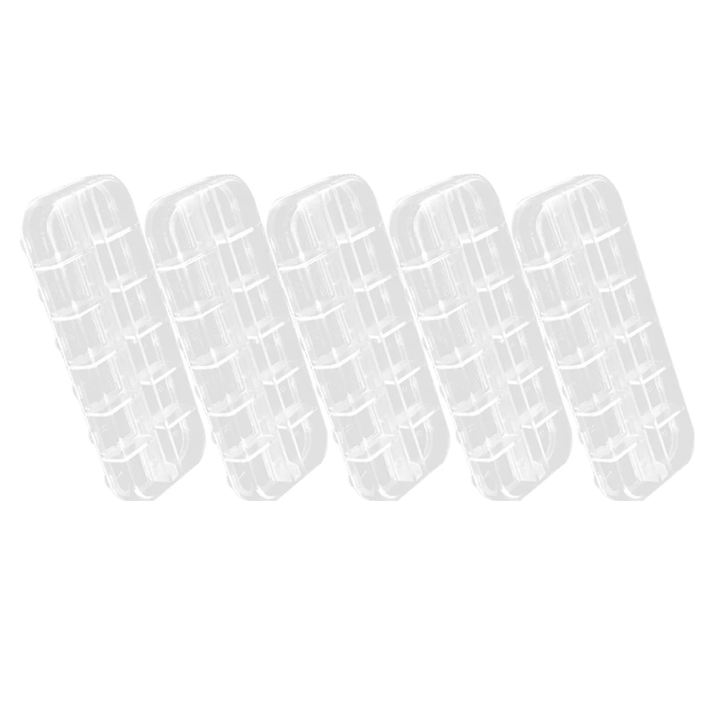 

5 pcs Jewelry Storage Box Home Organizer Beaded Case Transparent 12 Grids Desk Tidy Lightweight Durable PP Material