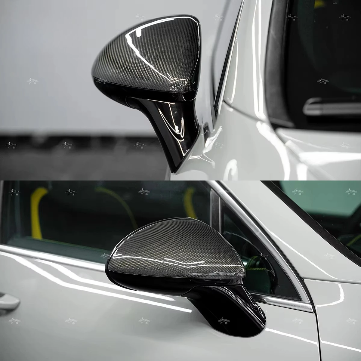 2011-2014 Car Rearview Mirror Cover Suitable for Porsche Cayenne 958.1dry Carbon Fiber Rearview Mirror Cover