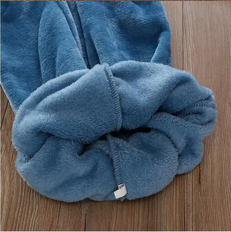 Jungen Korallen Fleece Pyjama Sets Plus Samt Dicke Flanell Homewear Kinder Winter Warme Nachtwäsche Anzug 2Pcs Mädchen Hosenanzug – Detail 15