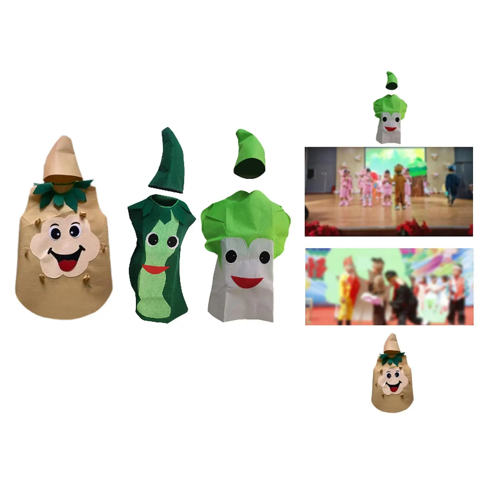 

Child Fruit Costume with Hat Set Fancy Dress for Role Play Stage Performance