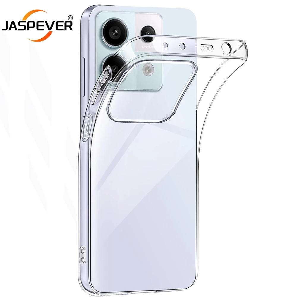 Original JASPEVER Ultra Thin Silicone Case For Xiaomi Redmi Note 13 Pro Plus Pro+ 4G 5G Clear Soft Shell For Redmi Note13 13Pro