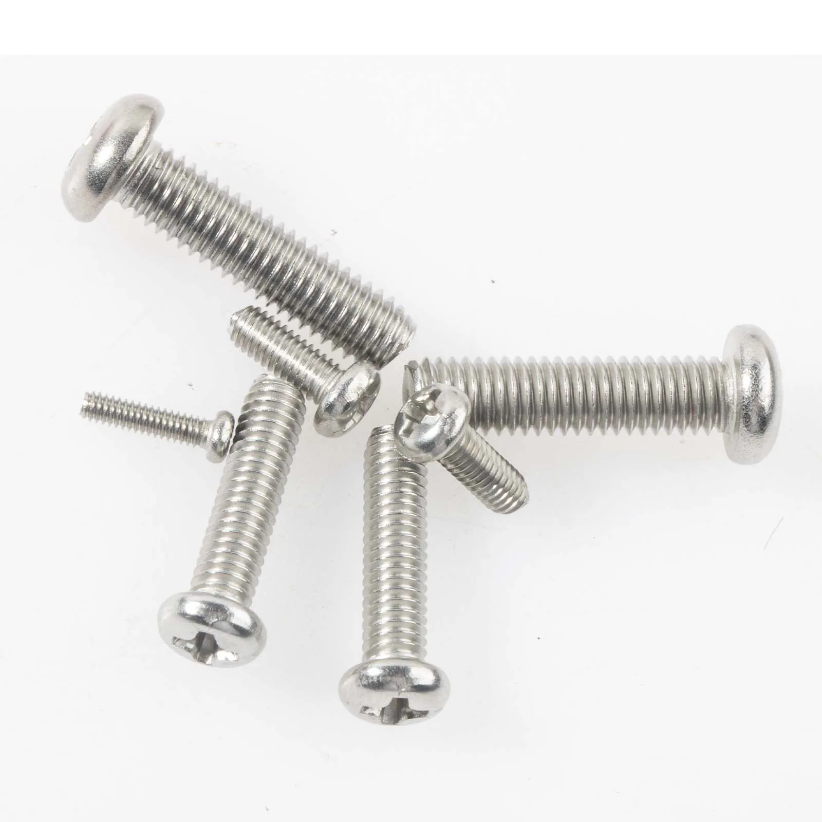 10-50Pcs M2 M3 M4 M5 304 Stainless Steel Machine Screws Cross Phillips Round Pan Head Screw Bolt 6/8/10/12/16/20/25/30mm