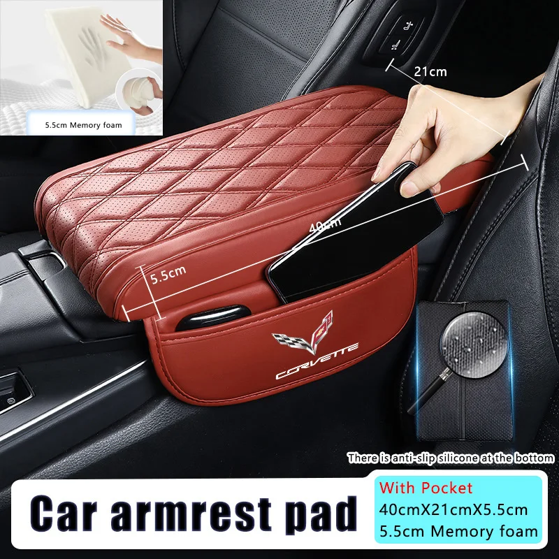 

Коврик для подлокотников автомобиля из пены с эффектом памяти, удлиняющий коврик для подлокотников 40 см, Corvette C1 C2 C3 C4 C5 C5 C6 C7 C6-R C8