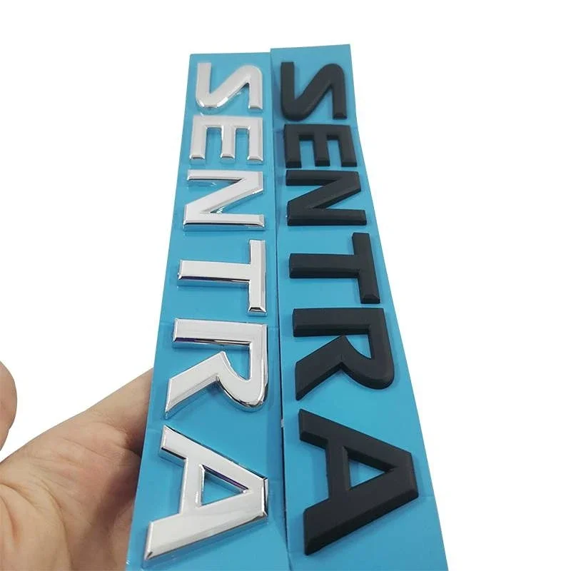 Car 3D Letter Logo Emblem Rear Trunk Nameplate Sticker Badge Decal For TIIDA SENTRA ALMERA SYLPHY