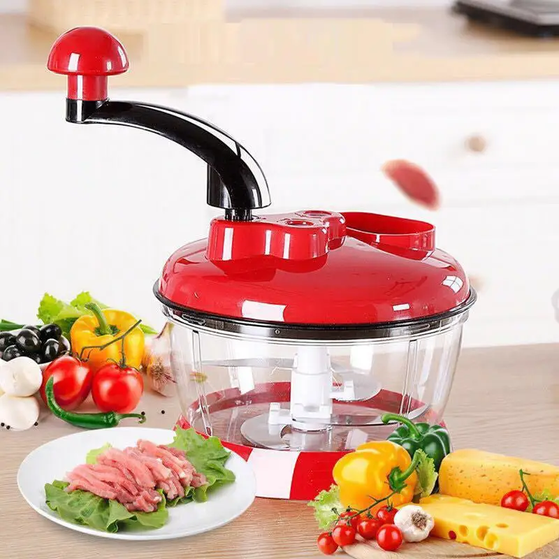 Manual Food Processor 2L Vegetable Chopper With Large Capacity Garlic Chopper Portable Sturdy Onion Chopper For Veggies Ginger