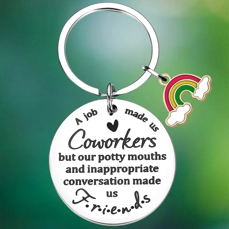 Funny Coworker Gift Keychain Boss Colleagues Office Farewell Retirement Gifts Key Chain Pendant Thank You Leaving Gifts