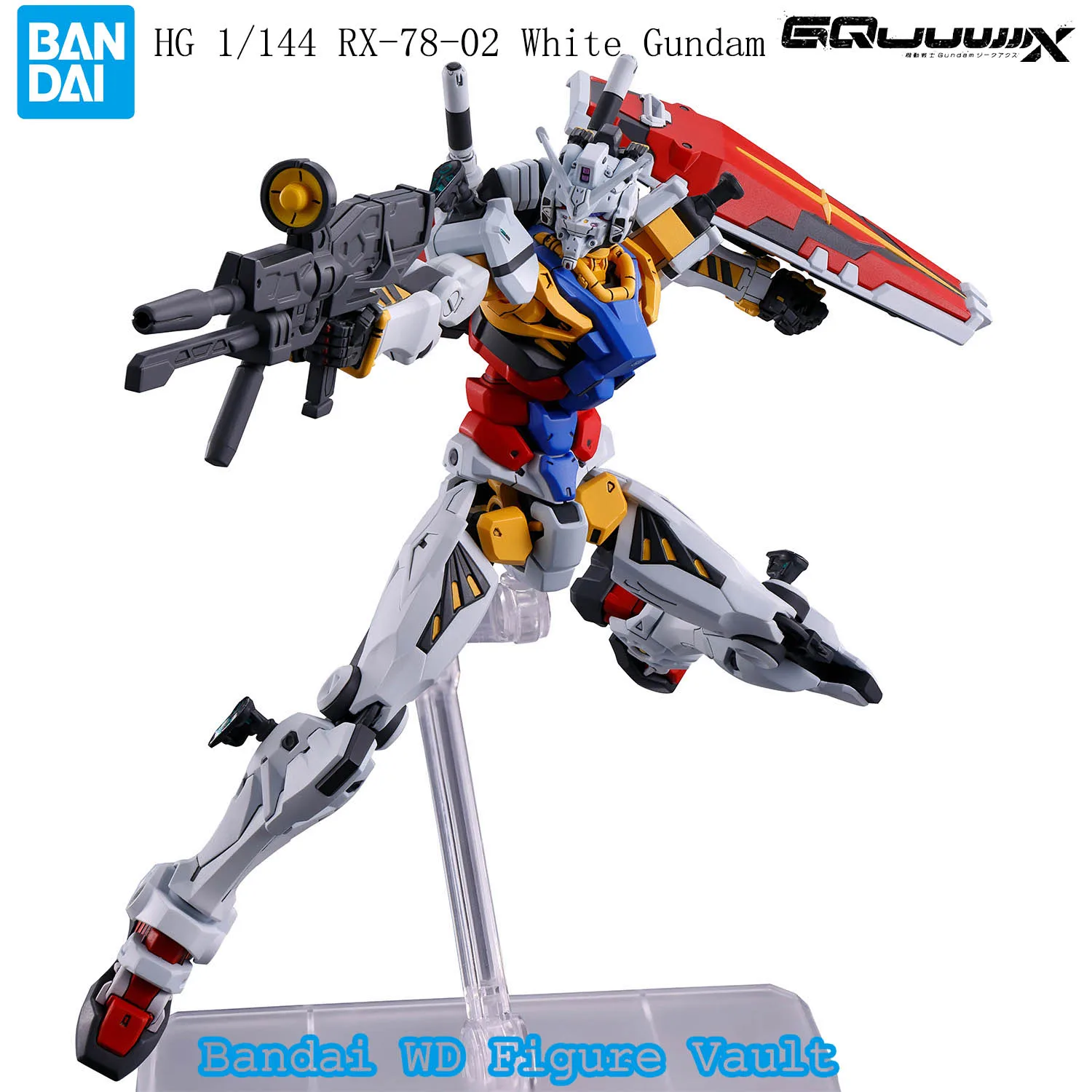 Em estoque bandai oficialmente licenciado hg 1/144 RX-78-02 branco gundam figuras anime modelo genuíno encaixotado brinquedo presente