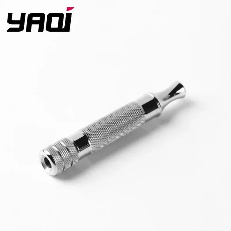 Yaqi قطري الفولاذ المقاوم للصدأ سلامة الحلاقة مقبض 77 مللي متر طول المقبض وقطر 13 مللي متر مريحة عدم الانزلاق قبضة حلاقة تجربة #1
