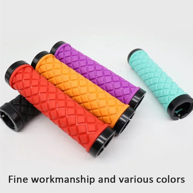 Bicycle Grips Double Lock On Bike Handlebar Grip Shock Absorption Mountain Bike Grip Anti-slip MTB Cuffs Rubber Bike Handle