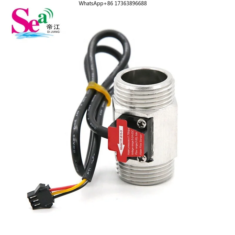 Sensor de Flujo de Agua de 1 Pulgada YF-B10-S de Acero Inoxidable con Impulsador, Contador de Pulsos NPN, 3-24V, Precio de Fábrica, Alta Calidad