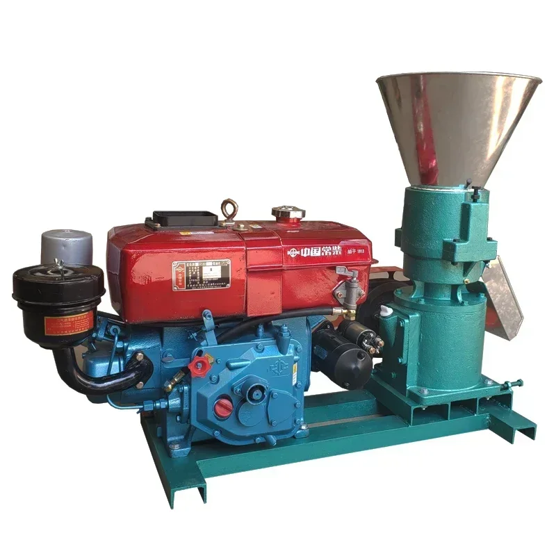 Fish Chicken Pig Feed Pellet Mill Machine, Poultry Livestock Feed Processing Pelletizer for Animal Feed Making