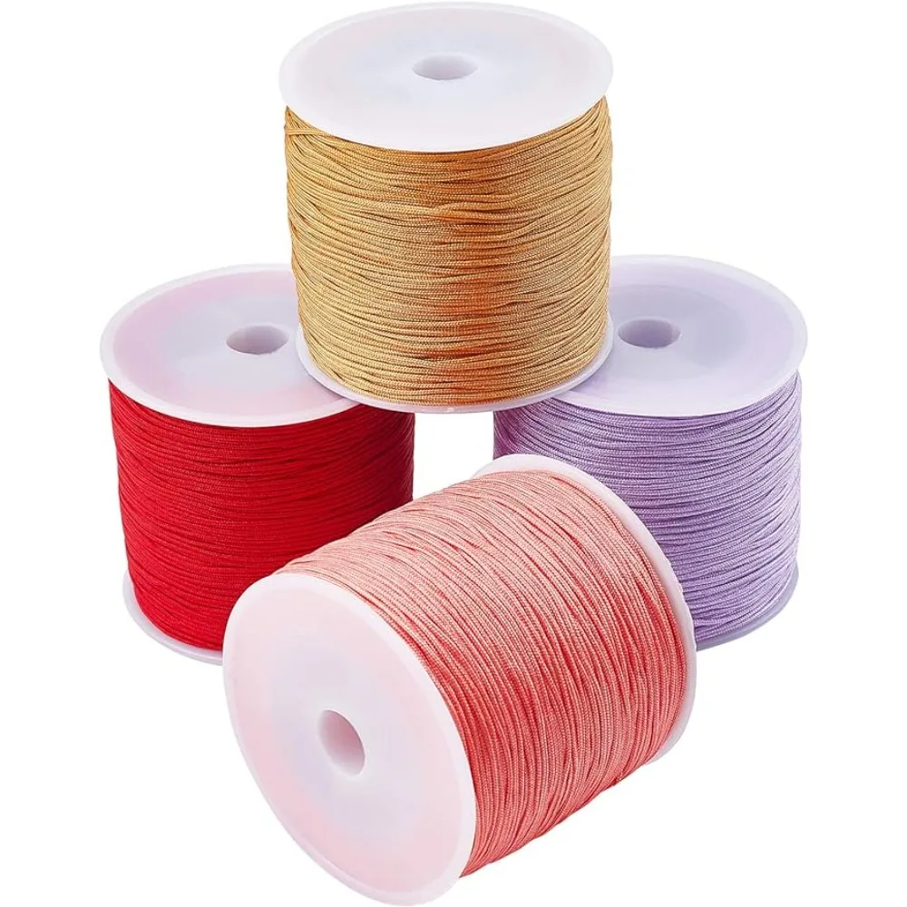 

0.8mm Nylon Cords 436 Yards Beading Thread Nylon String for Bracelets Friendship Jewelry Making Beading Macrame Knotting Dream