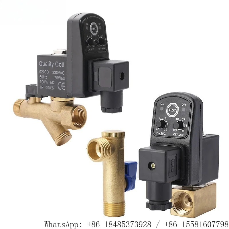 Industrial Auto Drain Solenoid Valve OPT Split/Integrated Type Adjustable Drain Interval Compressor Drainage Valve